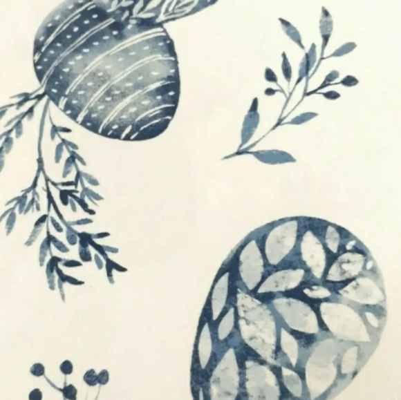 Table Runner Easter Spring Eggs Farmhouse 🐰Country Blue Cream 🐰 13"x72" - Picture 3 of 5